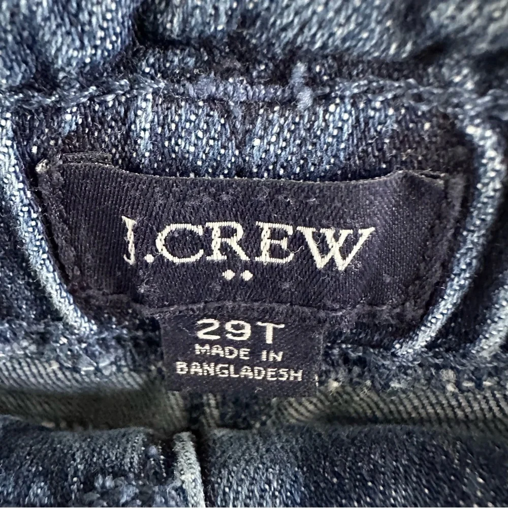 J.Crew Denim Pull-On Cropped Wide‎ Leg Jeans Womens 29 Tall Elastic Waist Blue